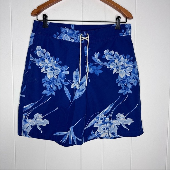 Polo Ralph Lauren Other - Vintage Polo Ralph Lauren Blue Floral Hawaiian Board Shorts